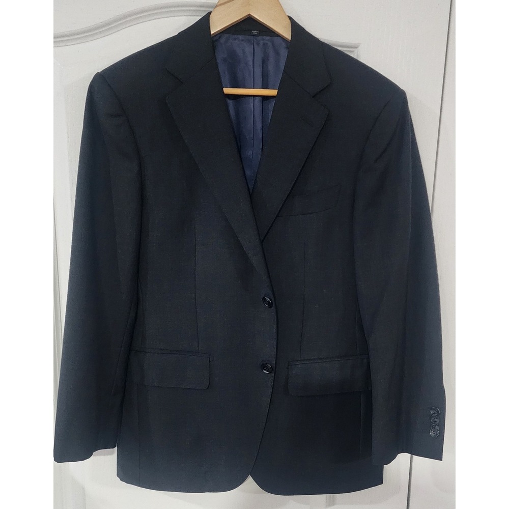 Suitsupply Men's  Charcoal Grey VBC Super 110's  2 Button Suit Coat Size 38s